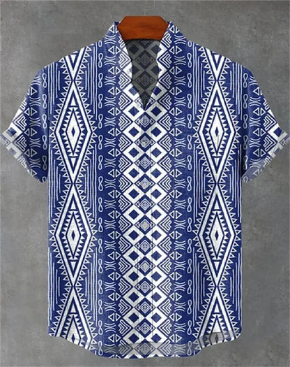 linen short-sleeved shirt