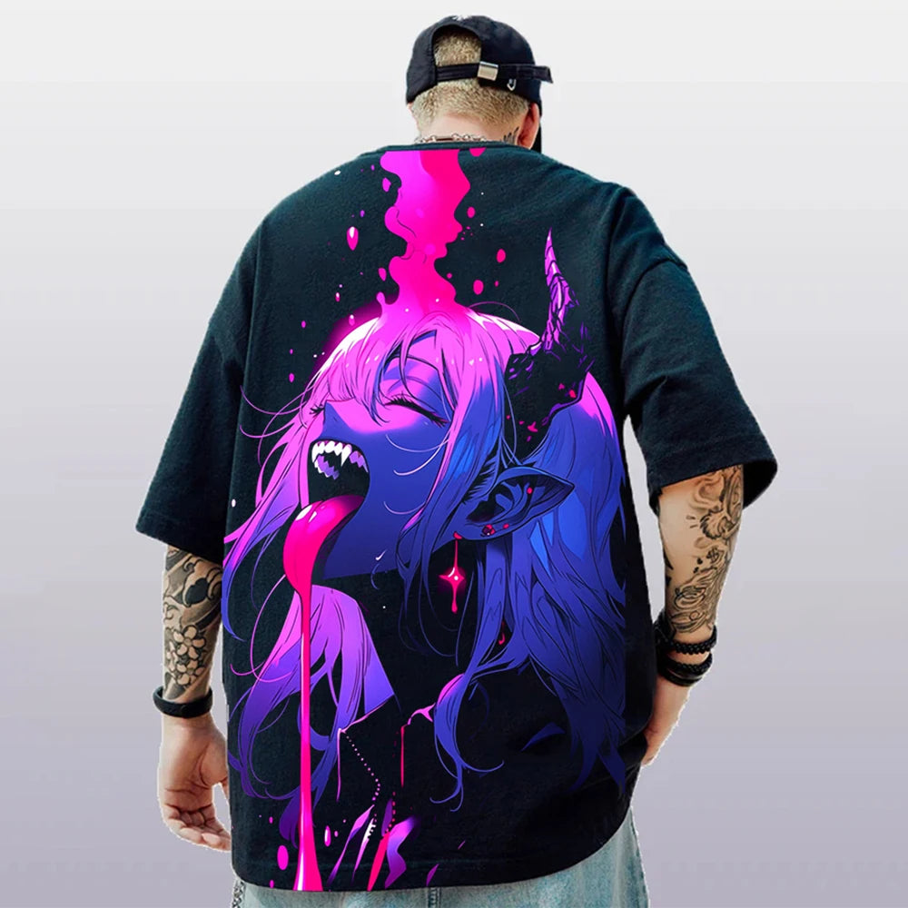 Oversized Hip hop Short Sleeve T-Shirt For Men