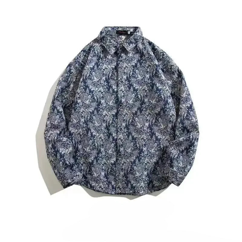 Cuban Vintage Men Loose-fit Shirt Jacket