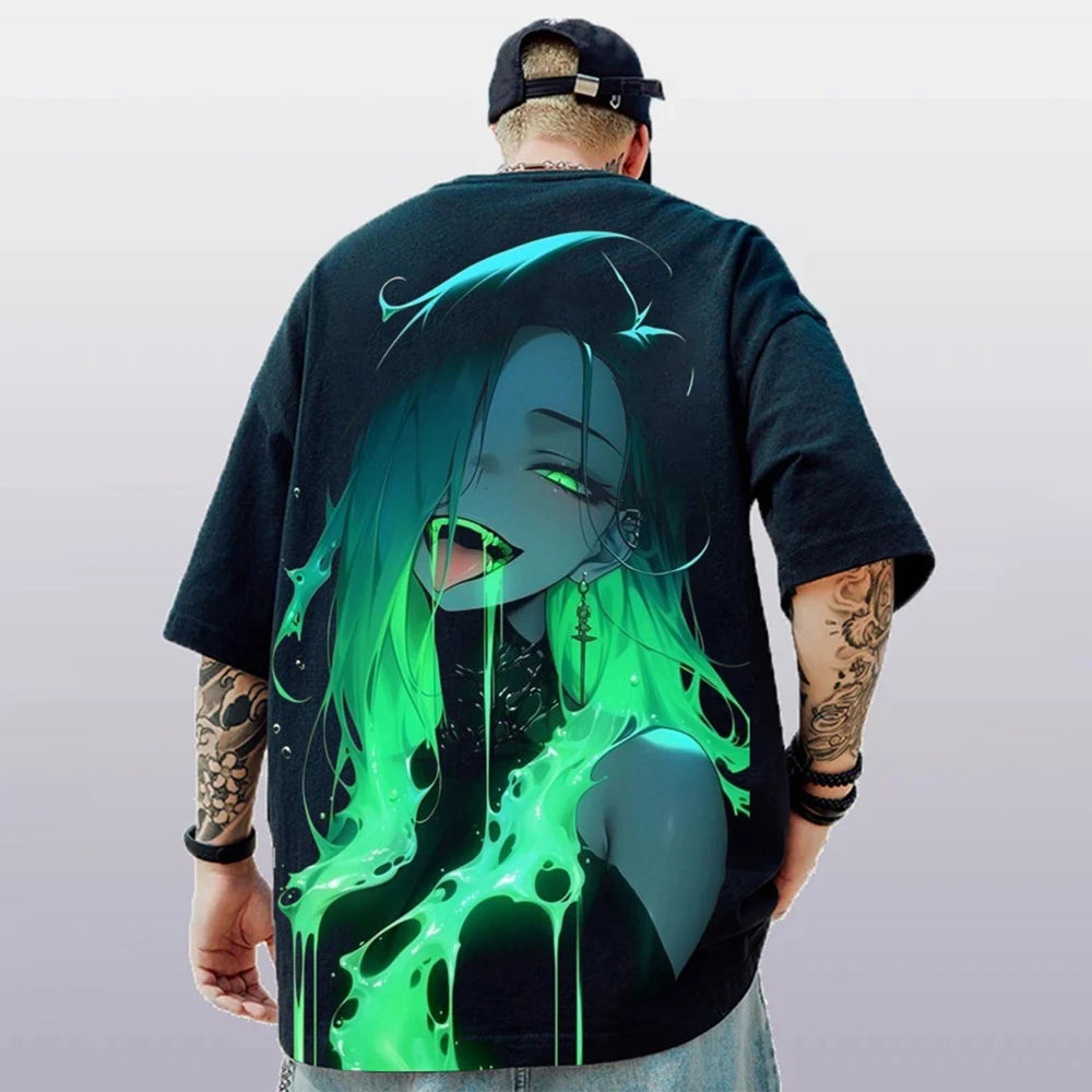 Oversized Hip hop Short Sleeve T-Shirt For Men