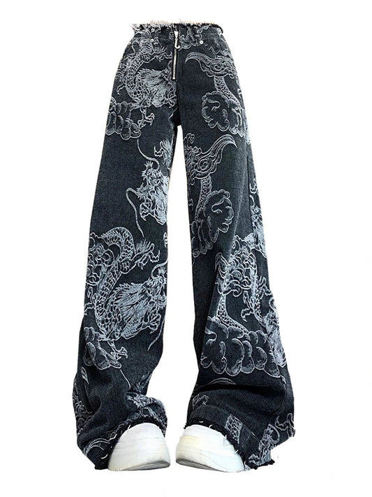 Baggy Vintage Aesthetic Cowboy Denim For women