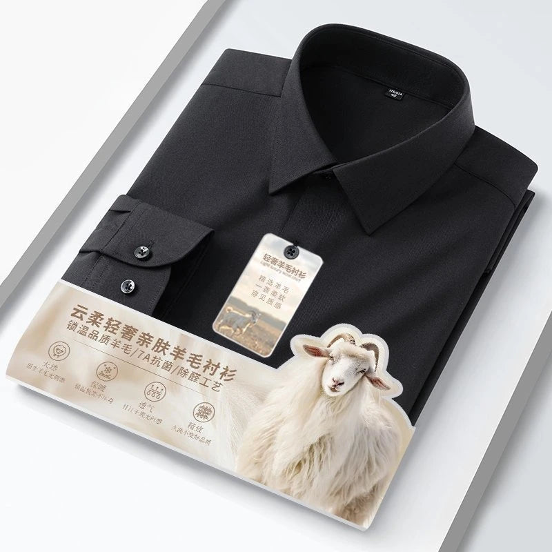 Wool model long sleeve shirts for Men