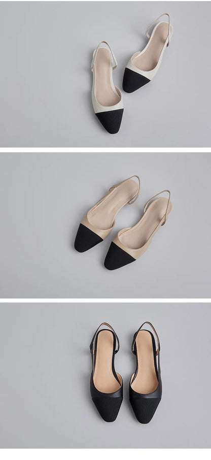 Summer Party Thick Genuine Leather Heel