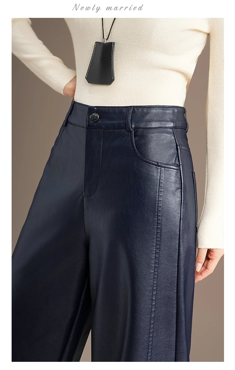 Warm Splice Leather Pants