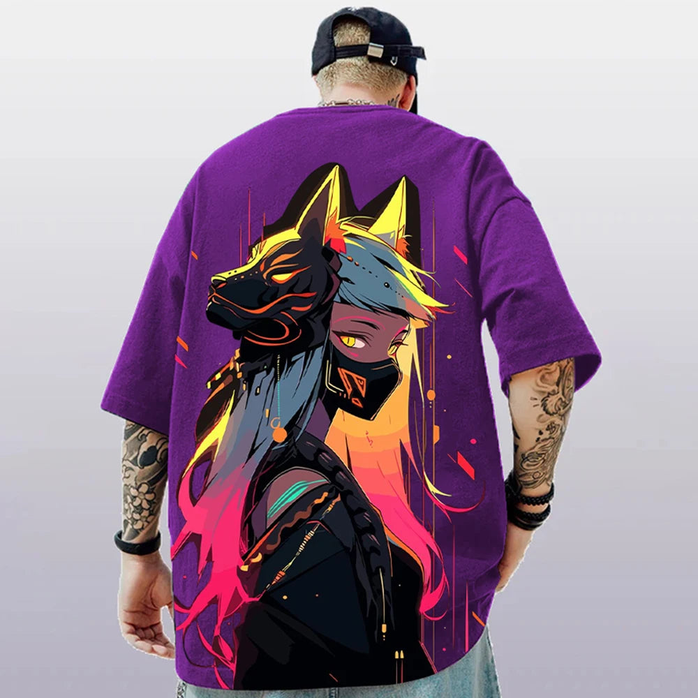 Oversized Hip hop Short Sleeve T-Shirt For Men