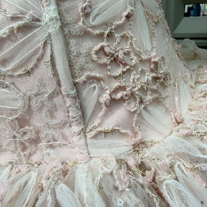 Corset Ball Gown Elegant Lace Peplum Strapless Dress