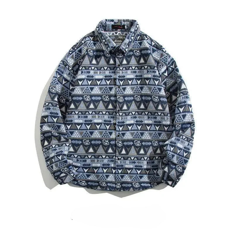 Cuban Vintage Men Loose-fit Shirt Jacket