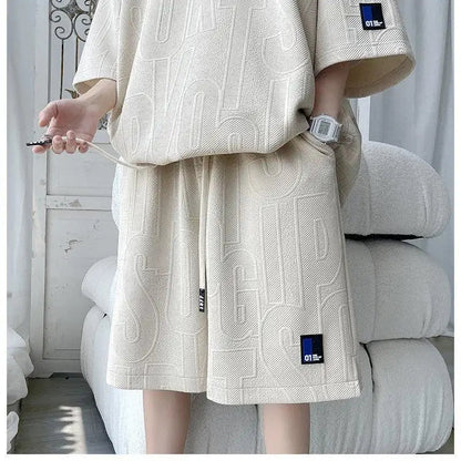 Men's Tracksuit Solid color tracksuit loose