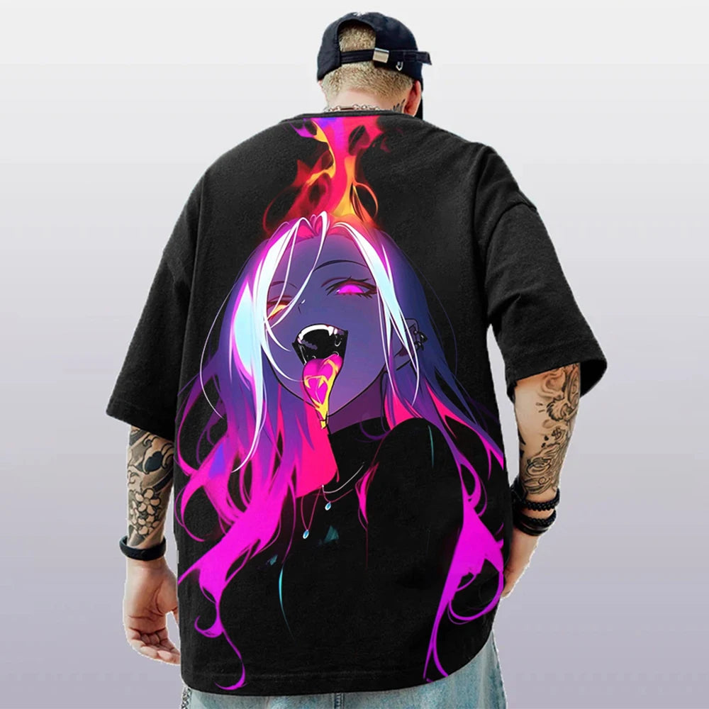 Oversized Hip hop Short Sleeve T-Shirt For Men