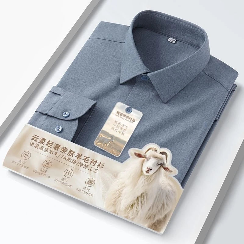 Wool model long sleeve shirts for Men