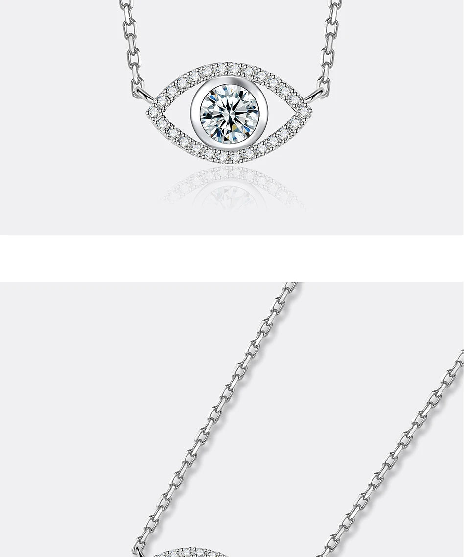 Silver eye Pendant Laboratory Diamond