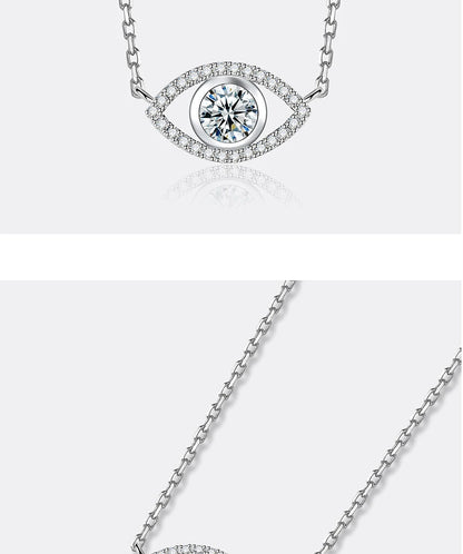 Silver eye Pendant Laboratory Diamond