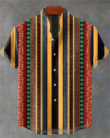 linen short-sleeved shirt