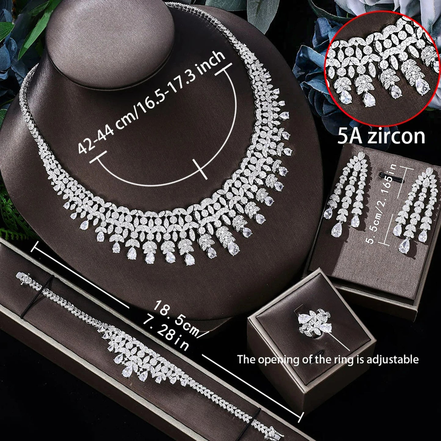 Cubic Zirconia Dubai Jewelry Set