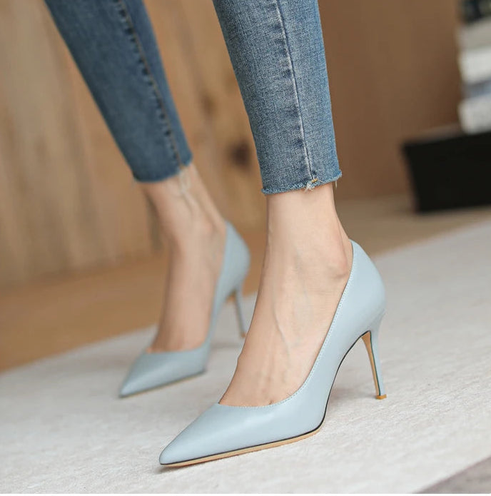 Matte Black Women's High Heels