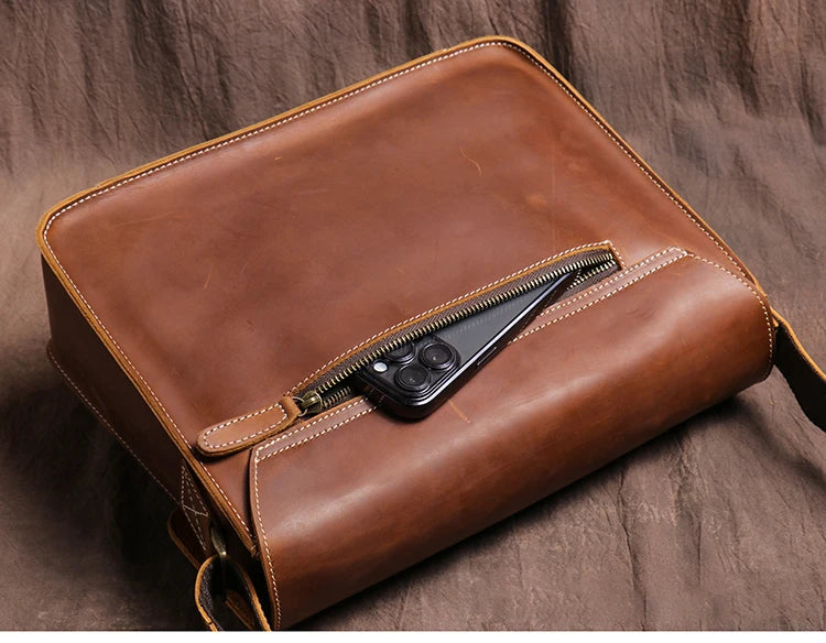Retro Bag Crazy Horse Leather Bag Men's