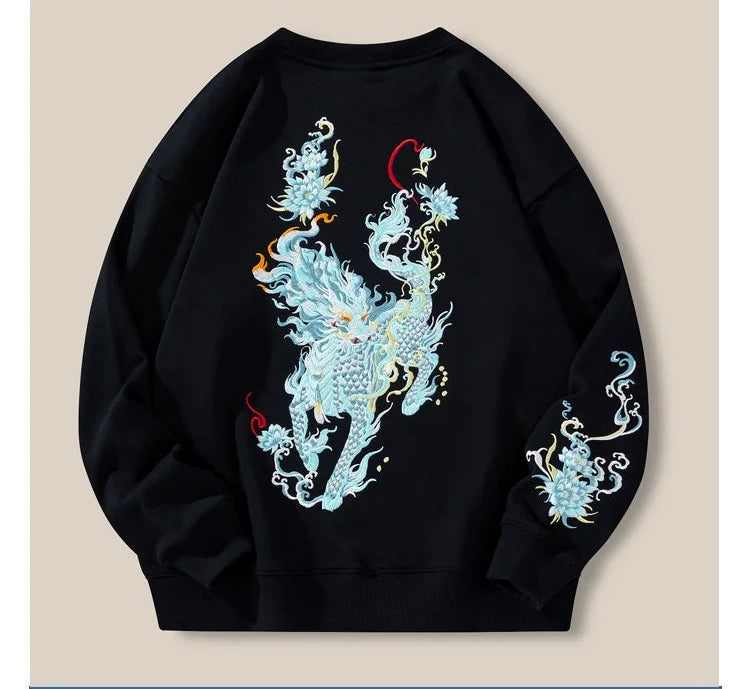 Dragon Embroidery Hoodies Unisex