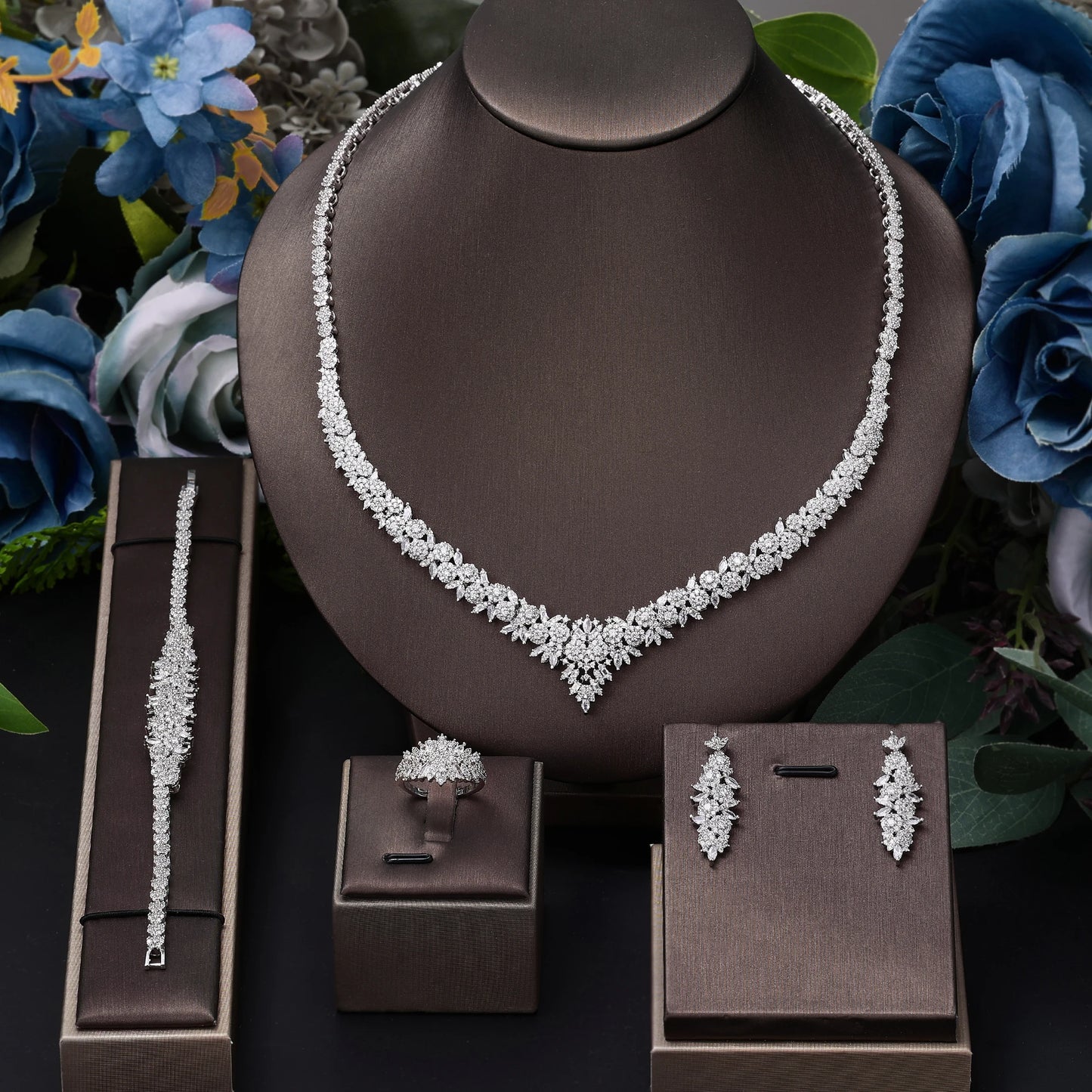 Cubic Zirconia Dubai Jewelry Set