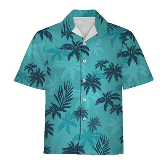 Thin Hawaiian Flower Shirt Men's