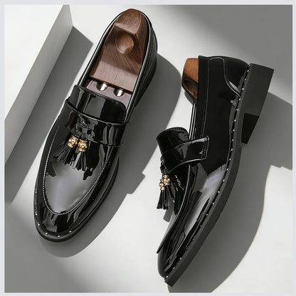 Slip-On Pointed Toe Patent Leather Shoes