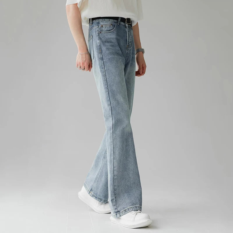 Casual Bell Bottom Denim Pants