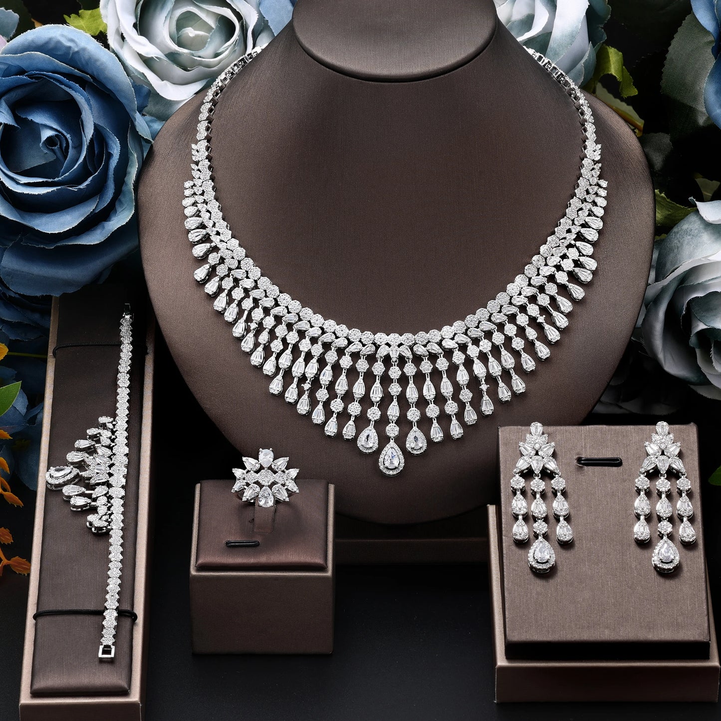 Cubic Zirconia Dubai Jewelry Set