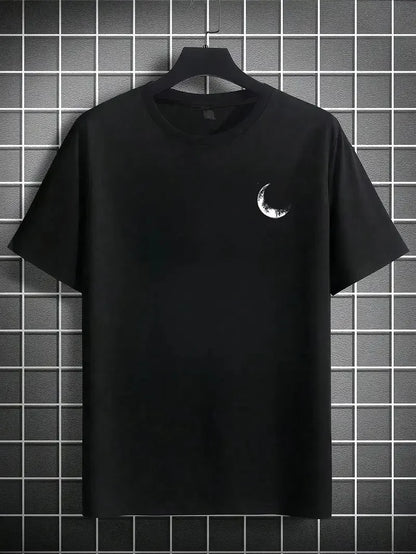 Astronaut landing round neck short sleeved T-shirt for Unisex
