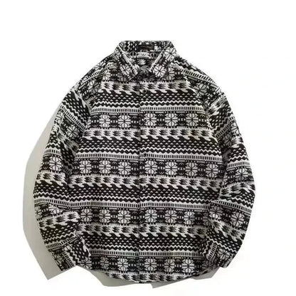 Cuban Vintage Men Loose-fit Shirt Jacket