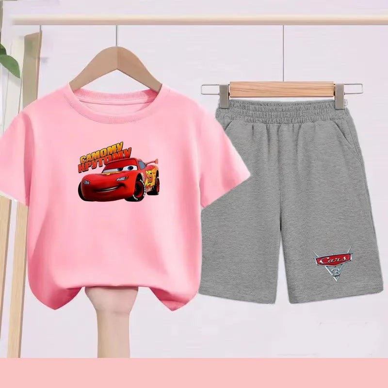 Disney Car Print T-shirt + shorts Toddler Clothes