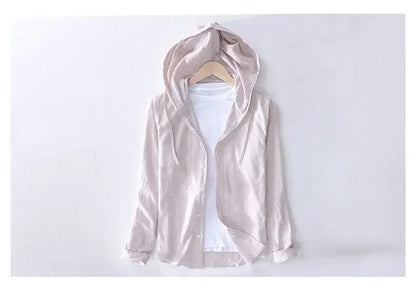 Casual Top Thin Hooded Striped Jacket