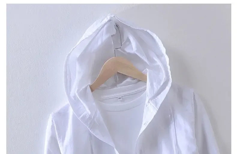 Casual Top Thin Hooded Striped Jacket