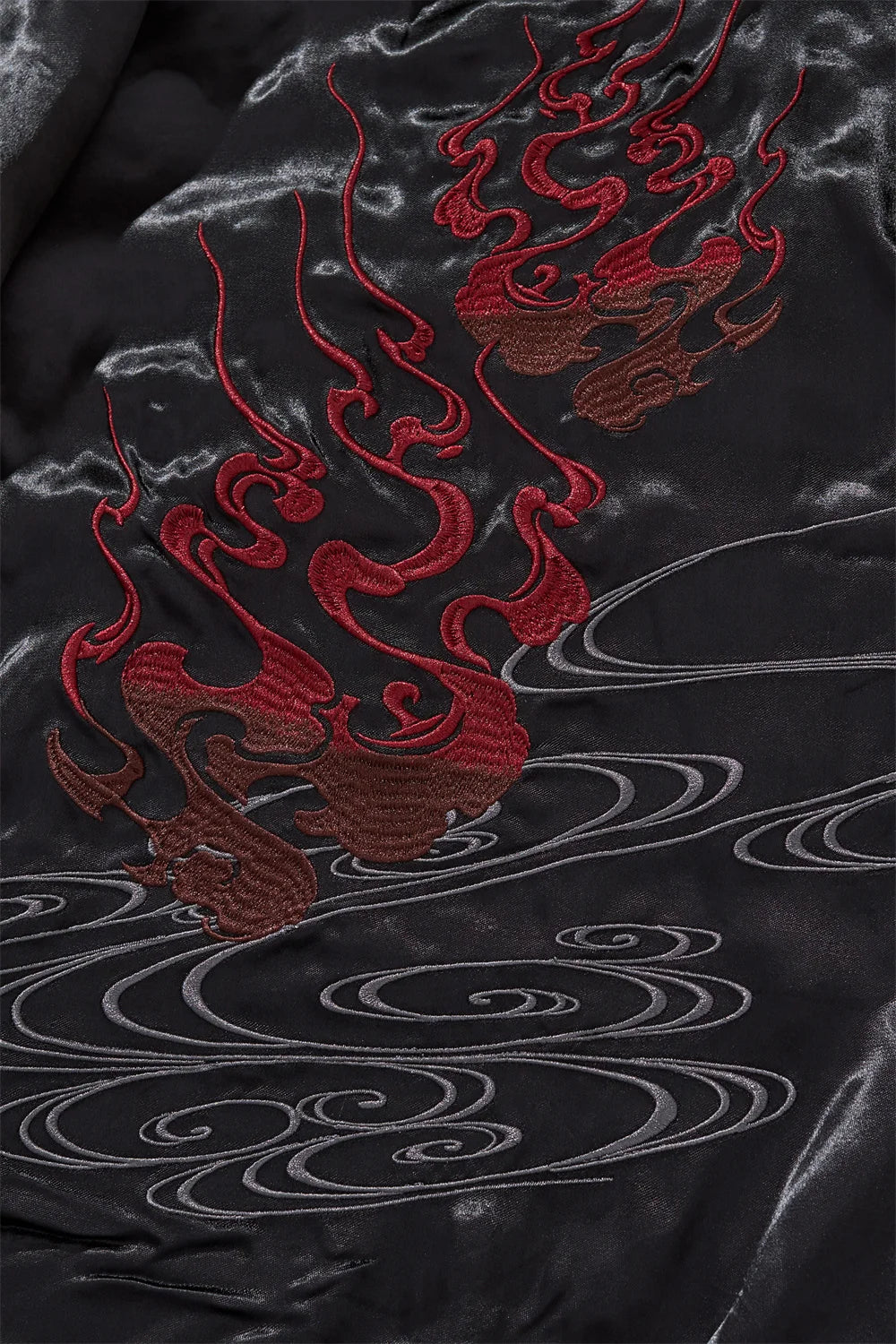 Nine Tailed Fox and Flame Embroidered Jacket Unisex