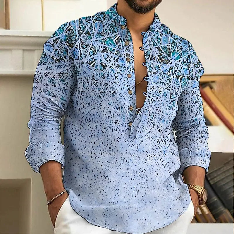 Men's long sleeved button up shirt for Men