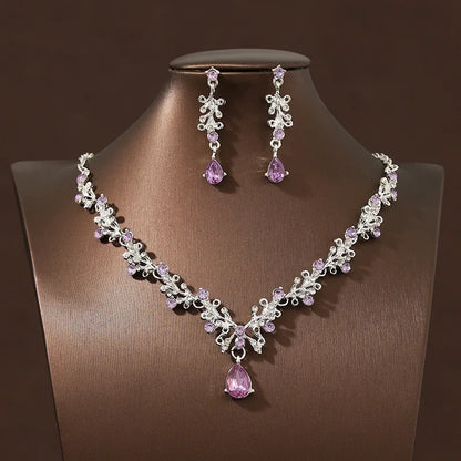 Rhinestone inset bride necklace