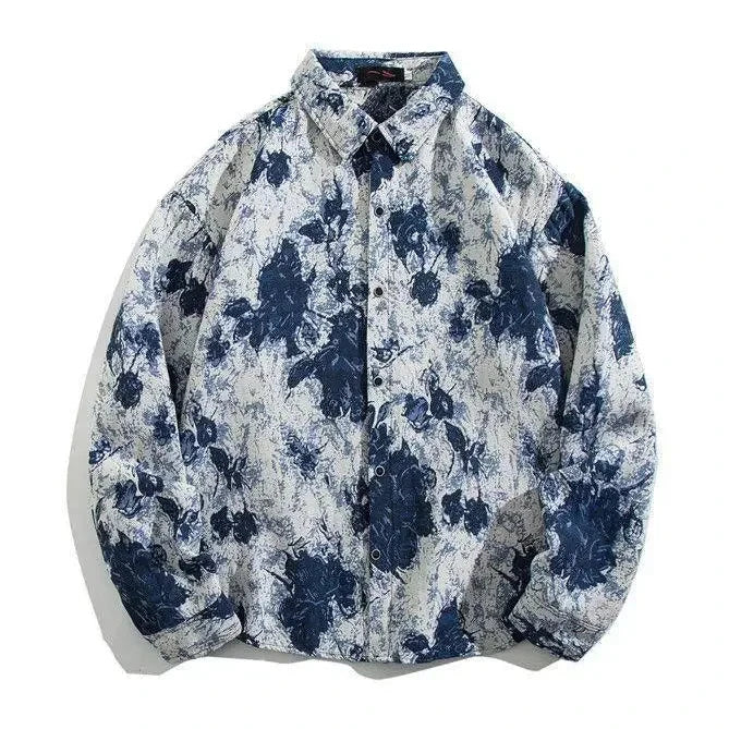 Cuban Vintage Men Loose-fit Shirt Jacket