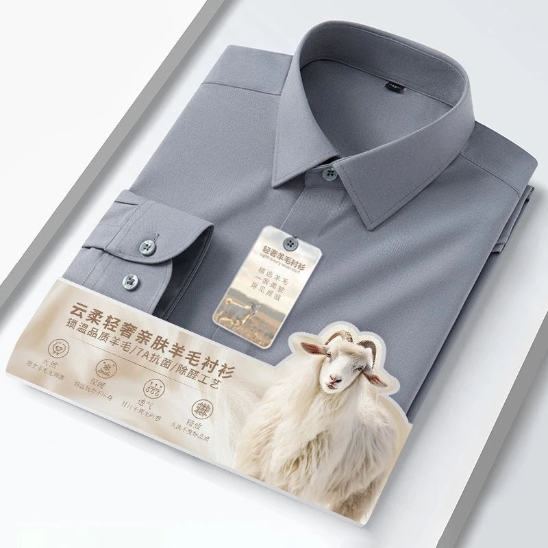 Wool model long sleeve shirts for Men