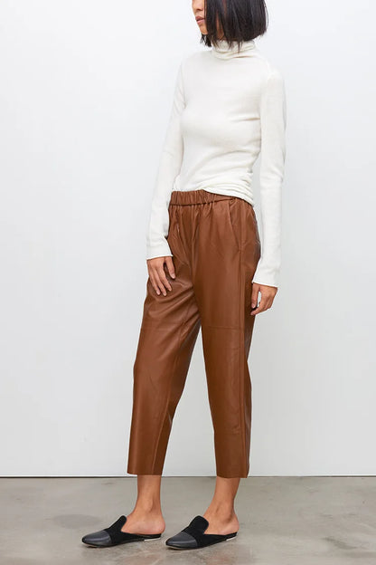 Genuine Leather Harem Pants for Women
