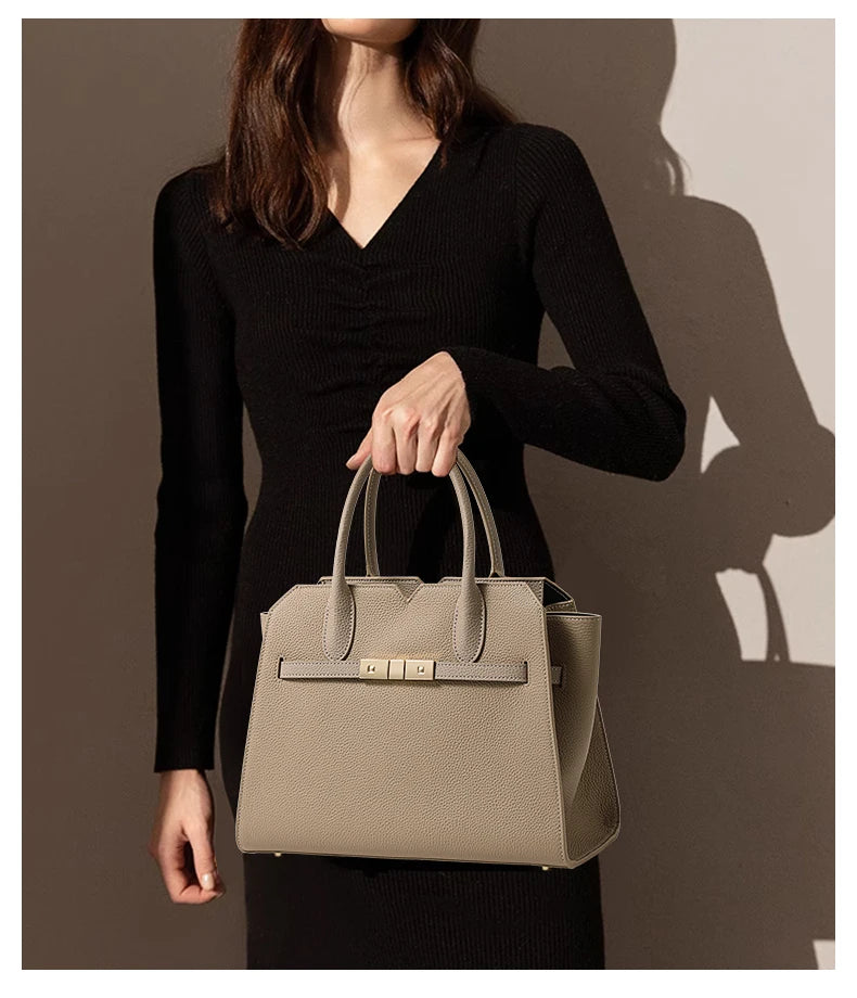 Leather Birkin Bag for Women – New Style, Large-Capacity, Single-Shoulder & Hand-Held
