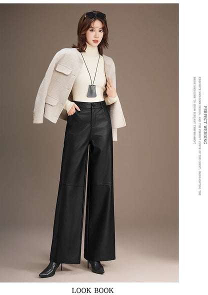 Warm Splice Leather Pants