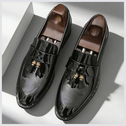 Slip-On Pointed Toe Patent Leather Shoes