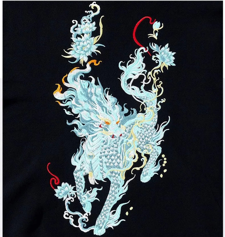 Dragon Embroidery Hoodies Unisex