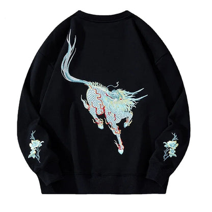 Embroidery Hoodies Chinese Style Men