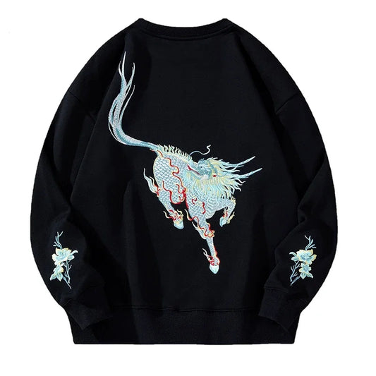 Embroidery Hoodies Chinese Style Men