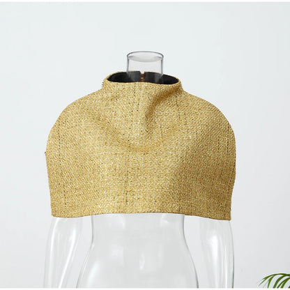 Capelet Shiny Tweed Shoulder Top
