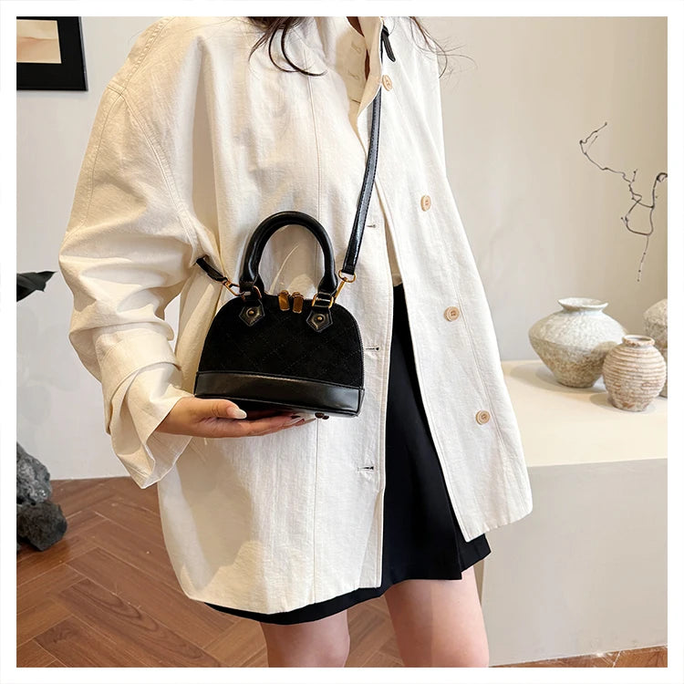 Vintage Leather Shell Bag