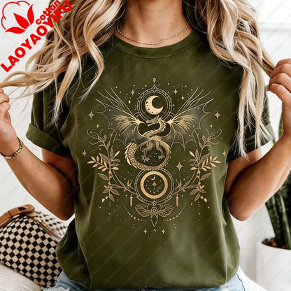 Celestial Dragon Moon Phase T-Shirt
