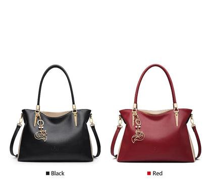 Cowhide Shoulder Tote Bag