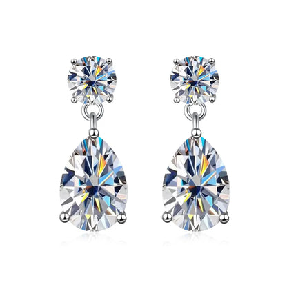 Pear Cut Moissanite Diamond Drop Earring for Women