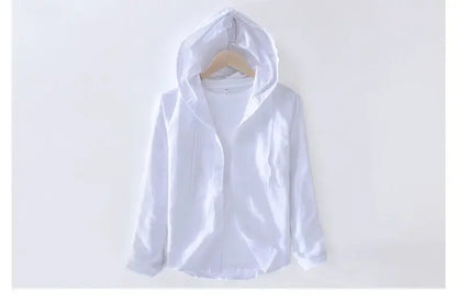 Casual Top Thin Hooded Striped Jacket