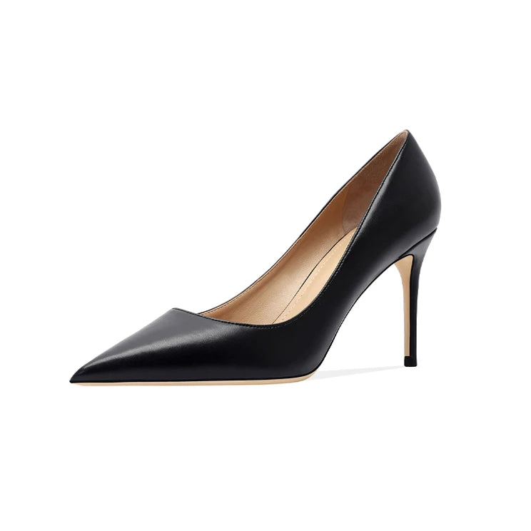 Matte Black Women's High Heels